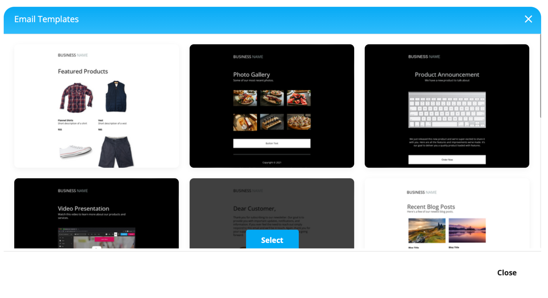 Customizable Email Templates